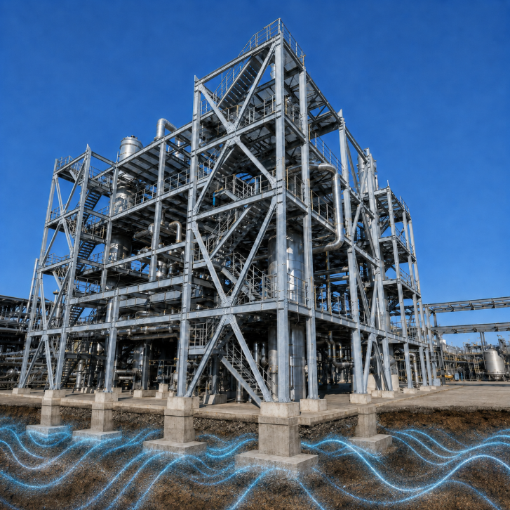 Estructura industrial diseñada bajo criterios sísmicos